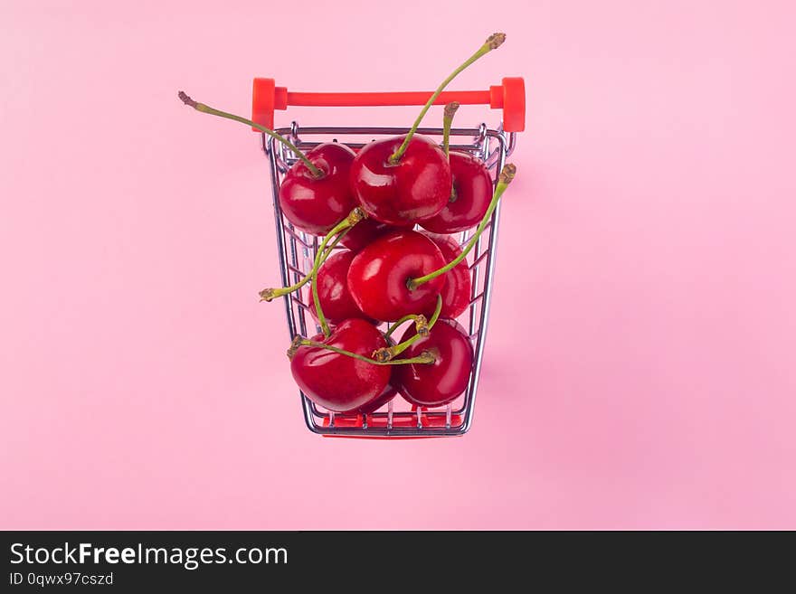 Cherries In A Shopping Cart