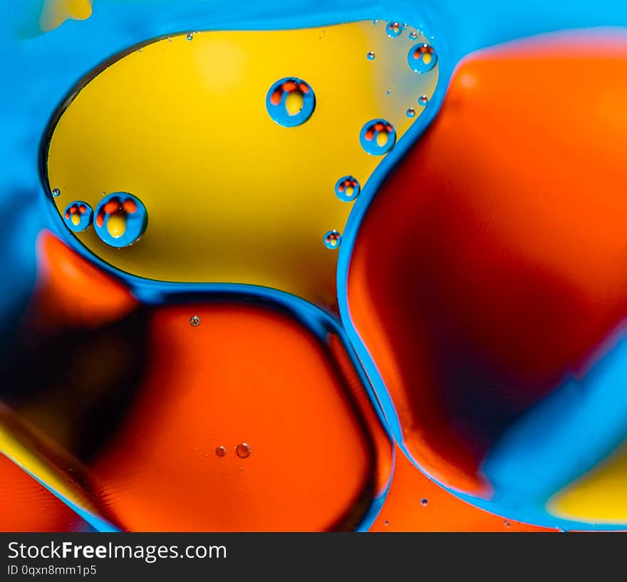 Scientific image of cell membrane. Macro up of liquid substances. Abstract molecule atom sctructure. Water bubbles. Macro shot of