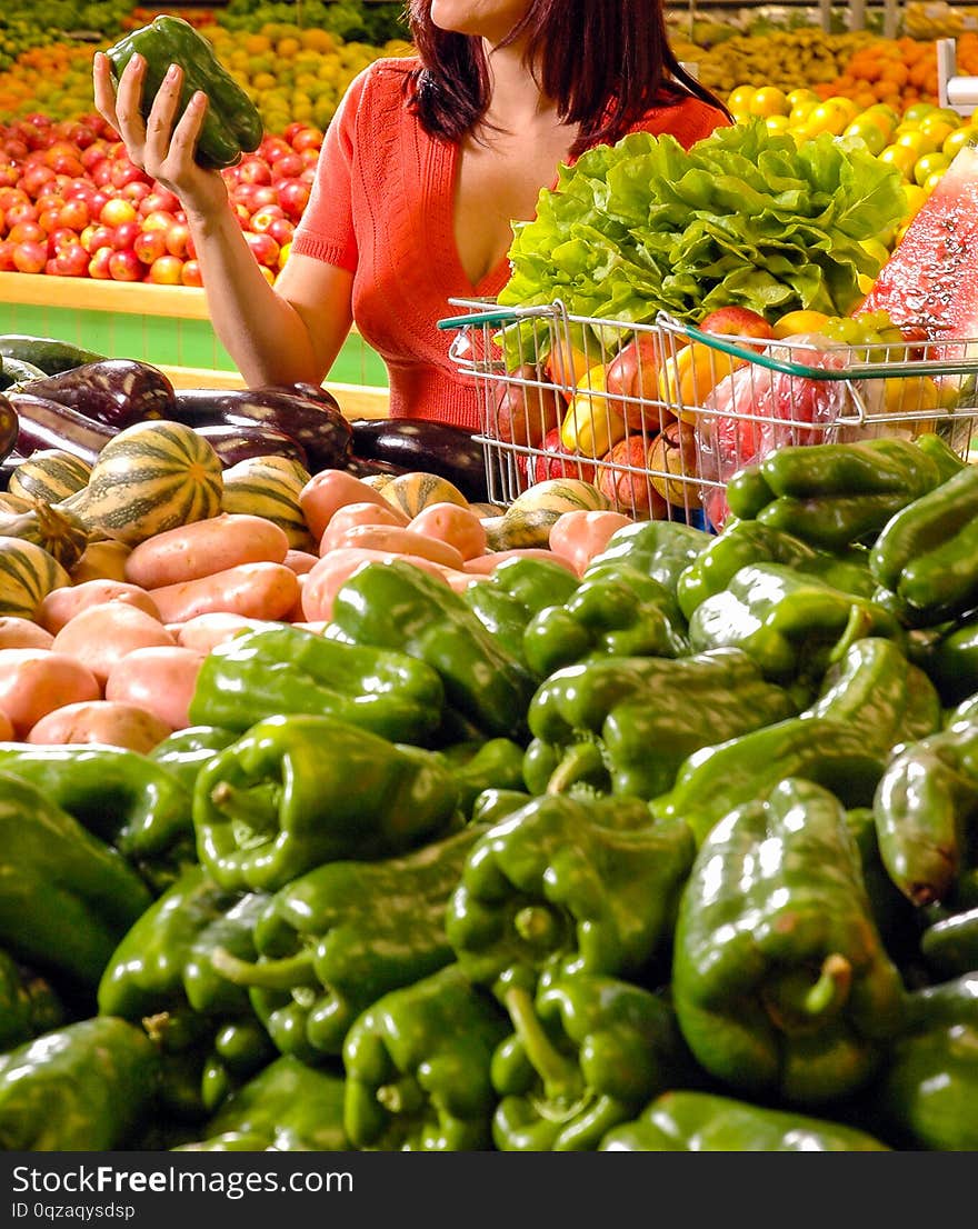 Fruits and vegetables in the supermarket. Fruits and vegetables in the supermarket