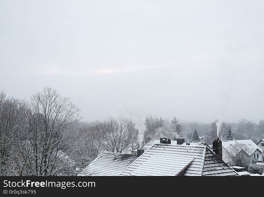 finally we got some snow again and slight fog in the morning. view form the rooftop of the office. finally we got some snow again and slight fog in the morning. view form the rooftop of the office.