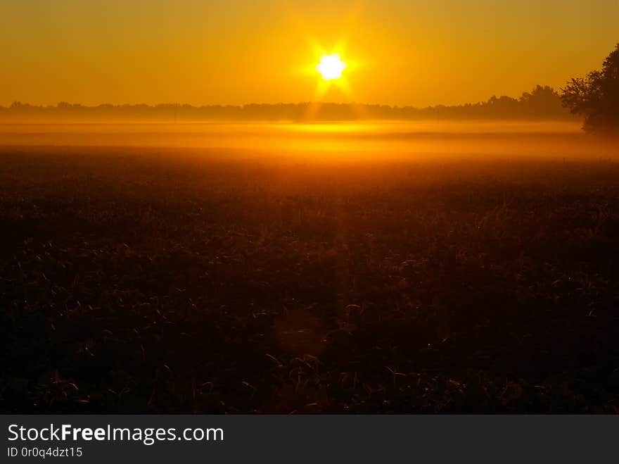 Sunrise from KOA north of Springfield, Illinois - September 27, 2008