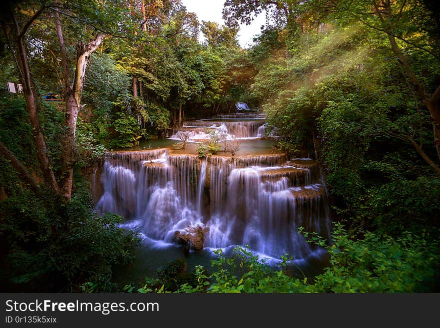 Huai Mae Kamin waterfall in Kanchanaburi