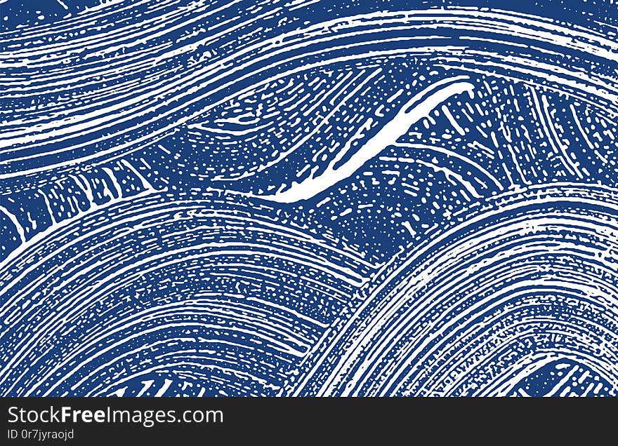 Grunge texture. Distress indigo rough trace. Exceptional background. Noise dirty grunge texture. Worthy artistic surface. Vector illustration.