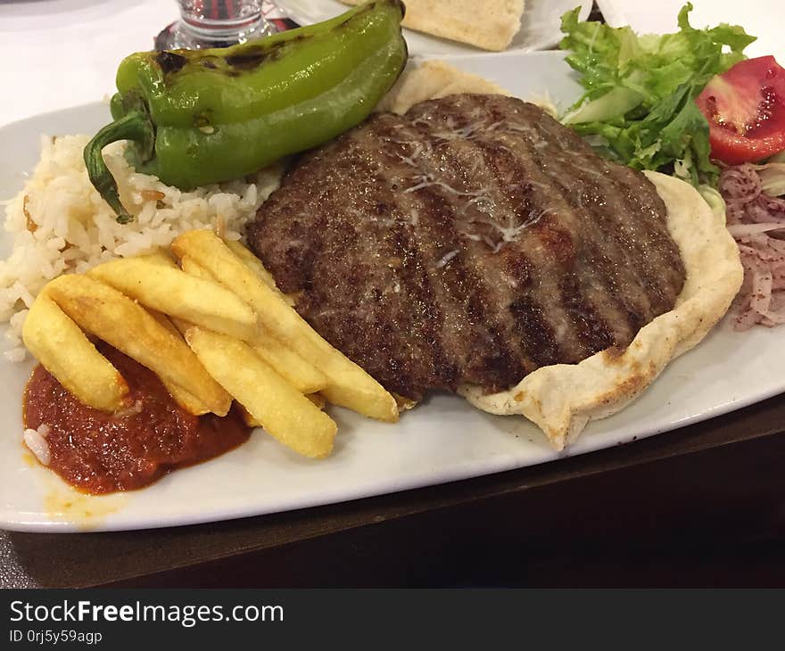 Variety of Foods and Salad