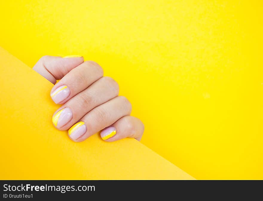 Manicure concept with copyspace