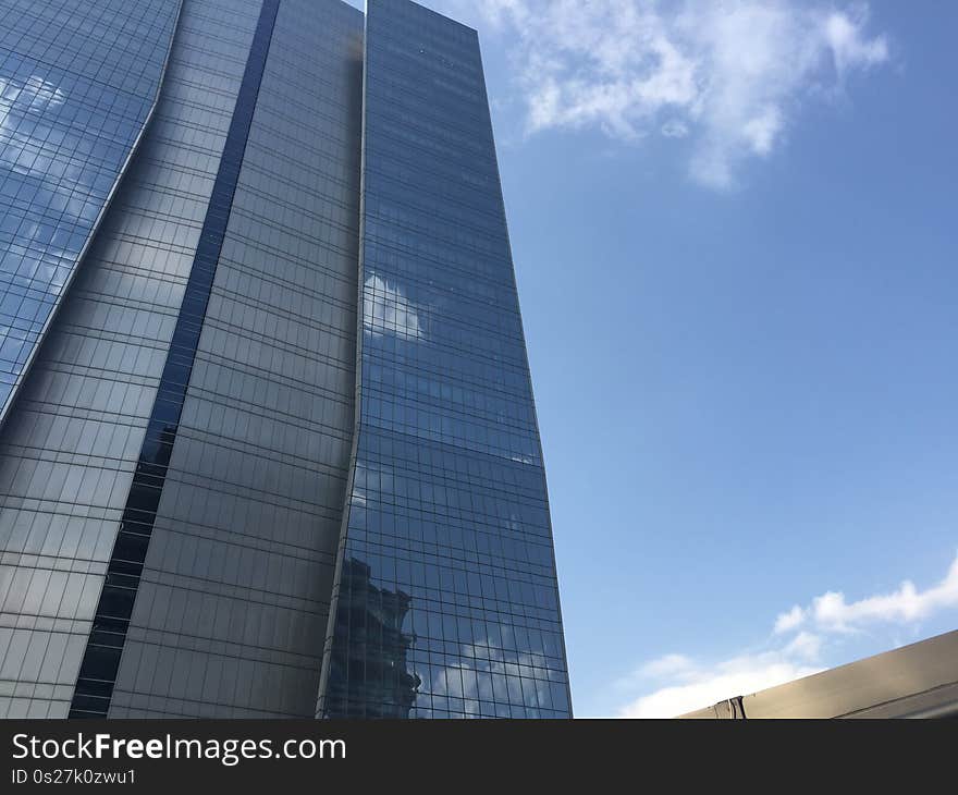 Beautiful glass buildings in towers. Beautiful glass buildings in towers