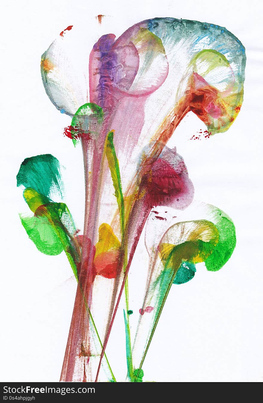 Art Abstract Flowers .