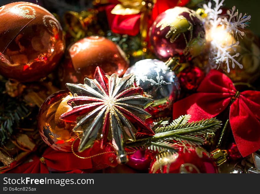 Beautiful colorful merry christmas and New Year  tree and decorations bokeh background. Beautiful colorful merry christmas and New Year  tree and decorations bokeh background