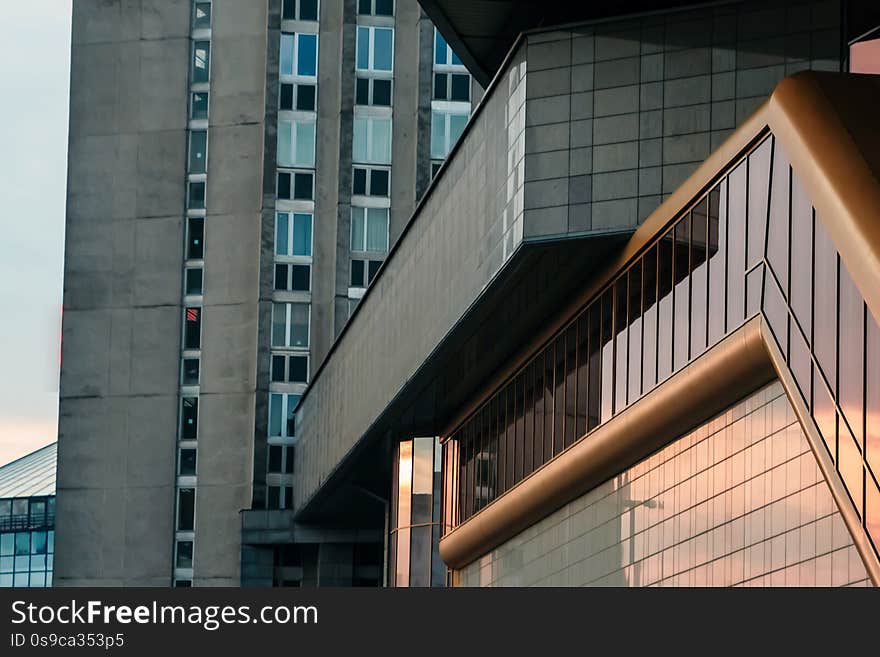 Modern skyscraper on a background of blue sky