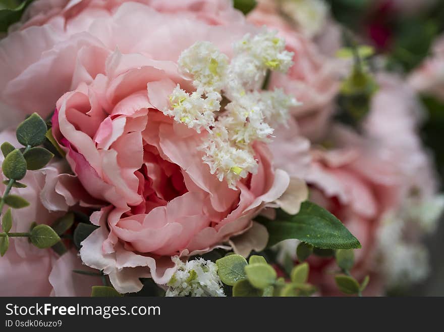 Plastic flowers for decoration, can be use as background