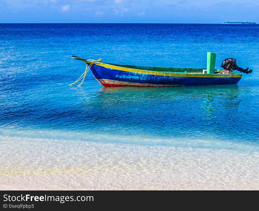 Fisherman boat in Ukulhas, Maldives