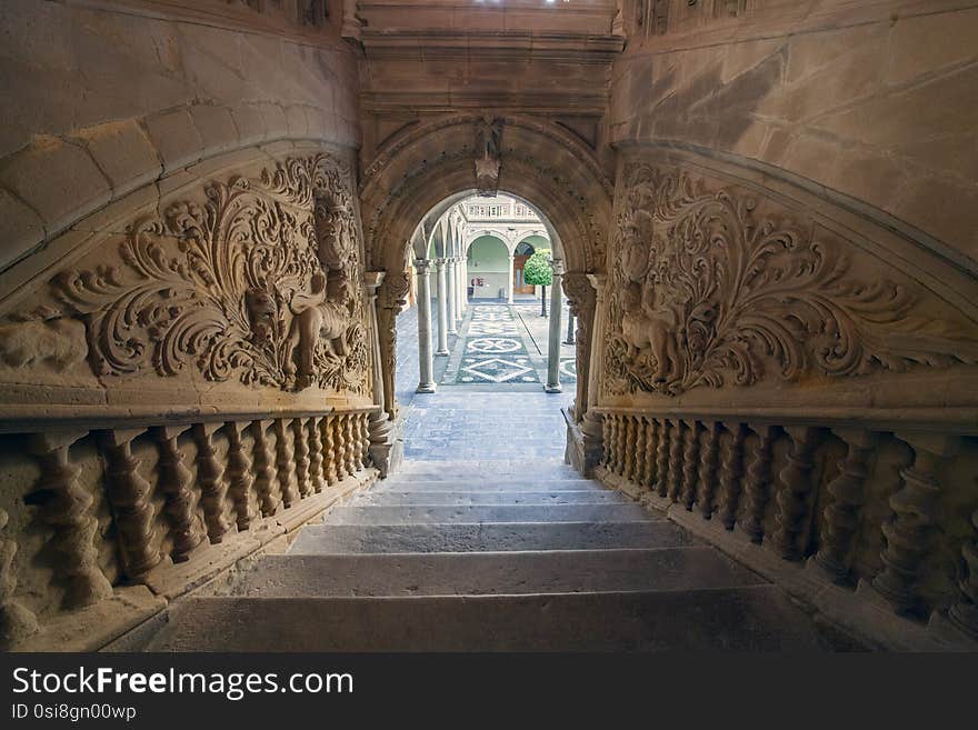 Stairs of the Palace of Jabalquinto of Renaissance art