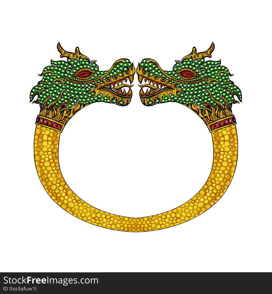 Jewelry Design Fantasy Dragon Bangle.