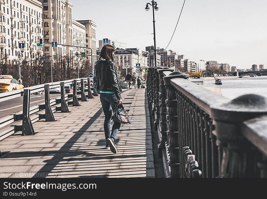 Woman walking, Moscow