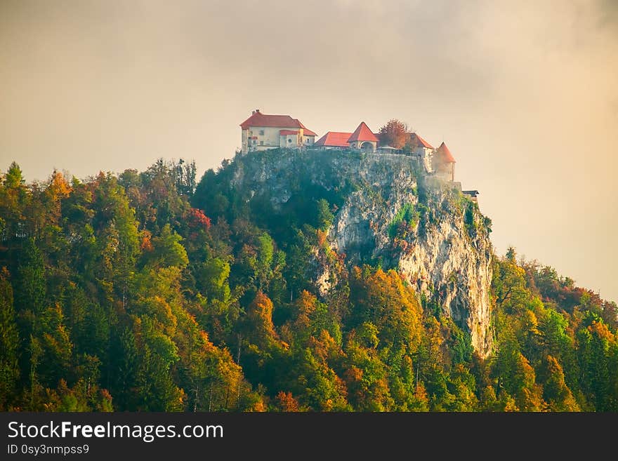 Bled Castle Above Lake Bled In Slovenia