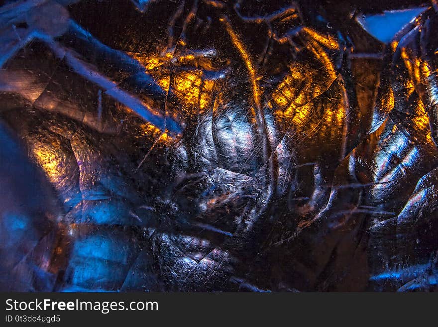 Background structural ice theatre color backlight. Background structural ice theatre color backlight