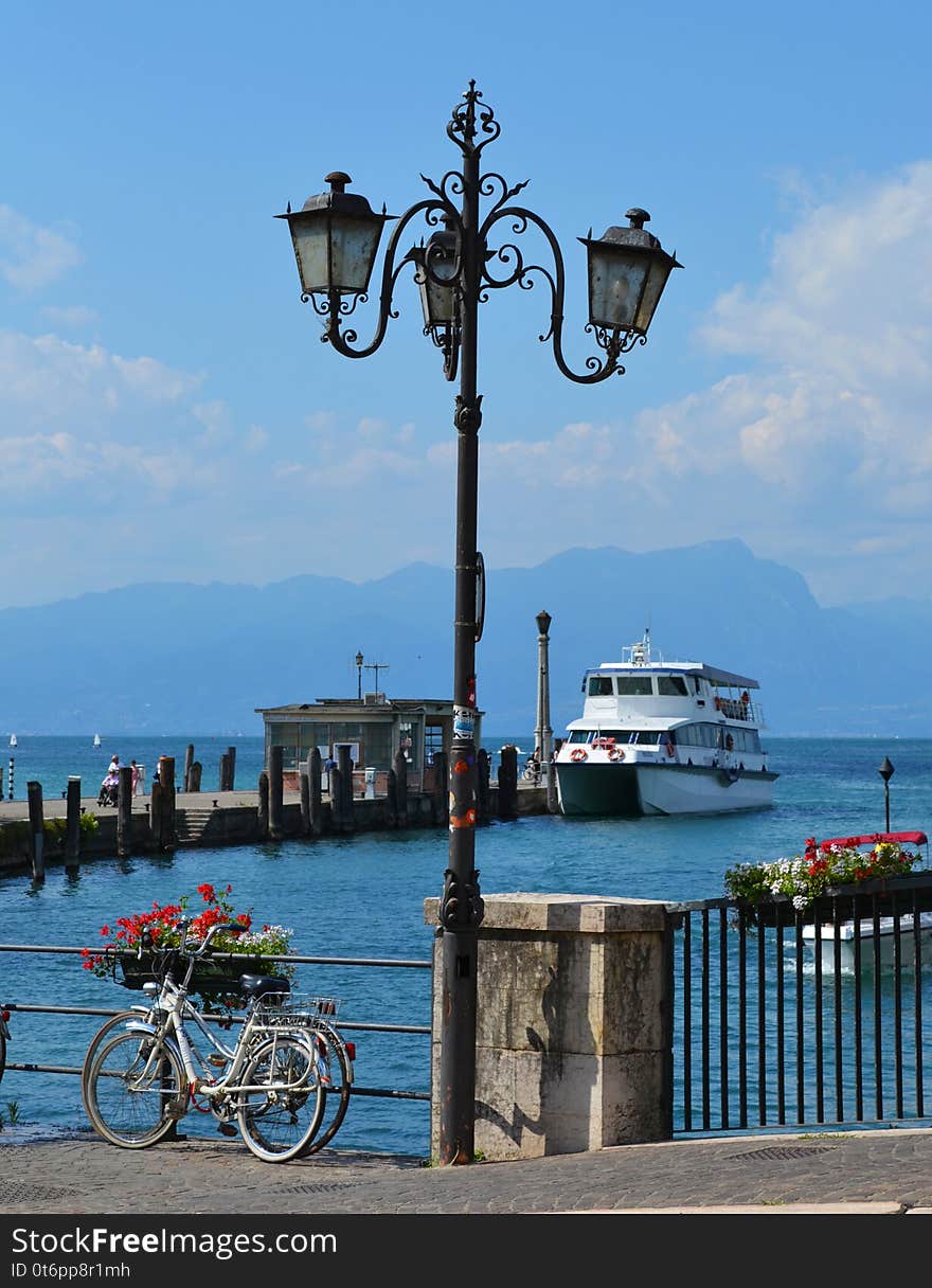 Beautiful coast of Garda Lake  Italy