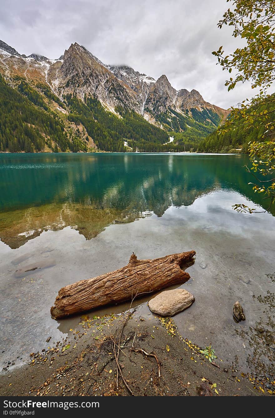 Scenic view at Anterselva lake