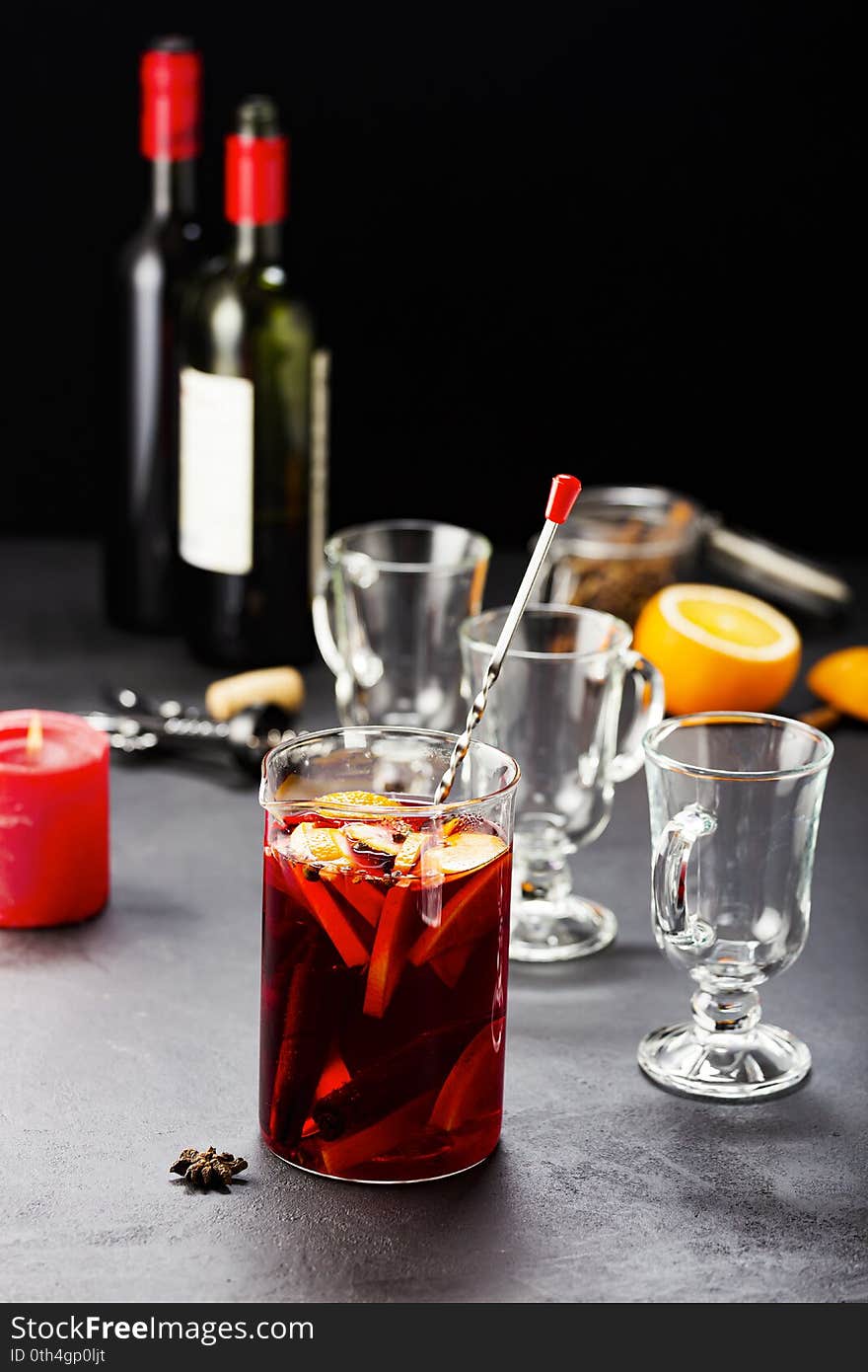 Mulled wine. Winter warming drink from wine. Mulled wine. Winter warming drink from wine.