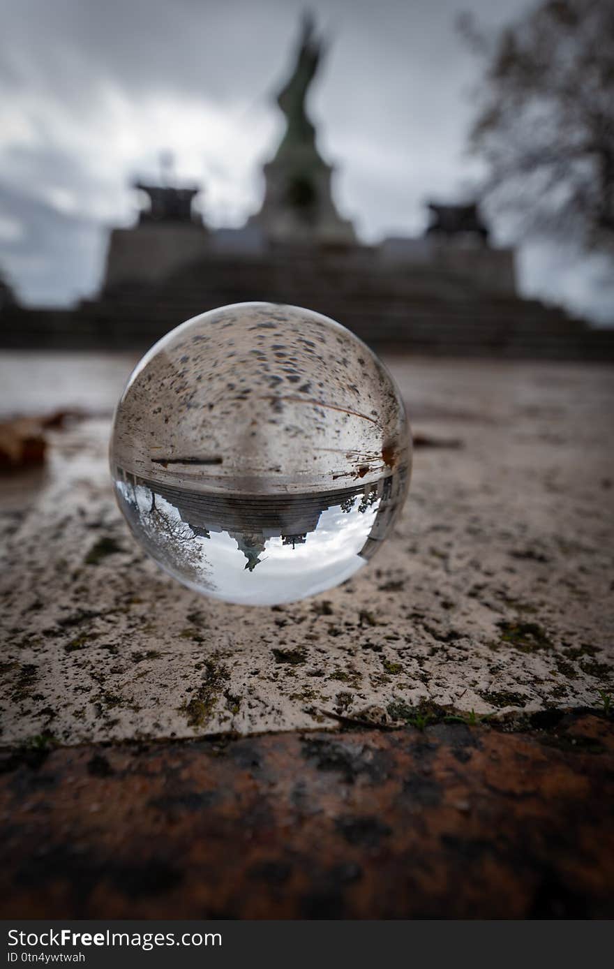 Caltanissetta Monument to the Fallen in WWI in a Lensball, Sicily, Italy, Europe
