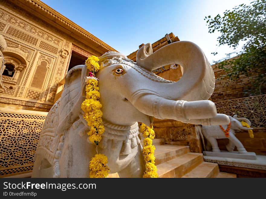 Laxminath Temple Of Jaisalmer, Dedicated To The Worship Of The Gods Lakshmi And Vishnu. Jaisalmer Fort Is Situated In The City Of