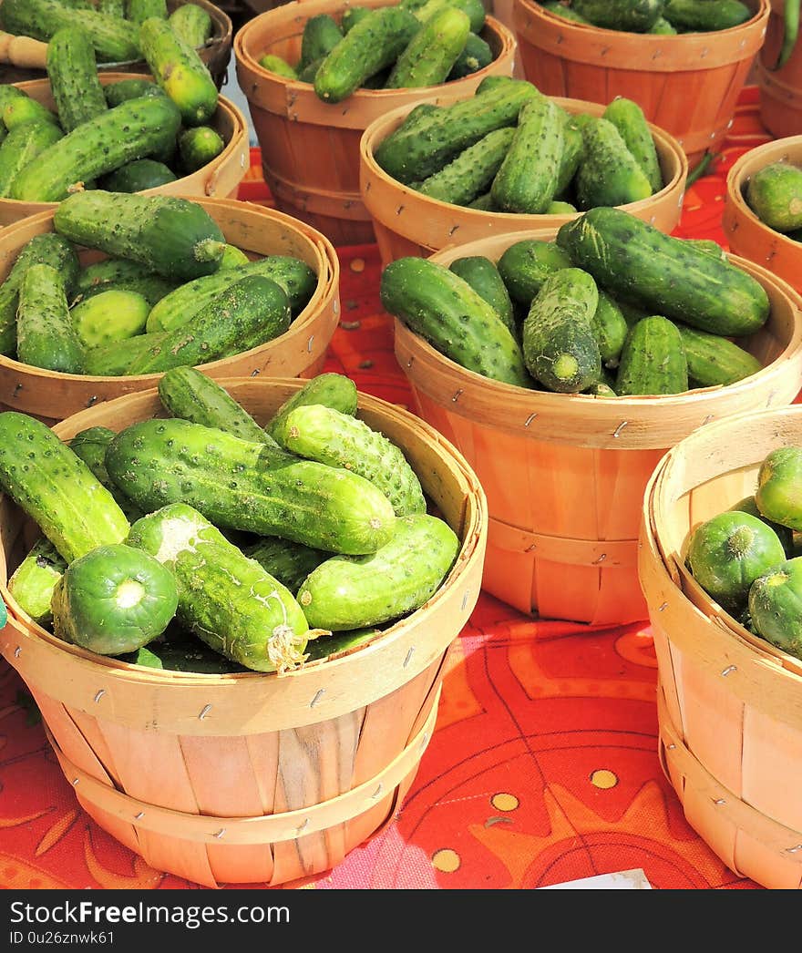 Fresh cucumbers