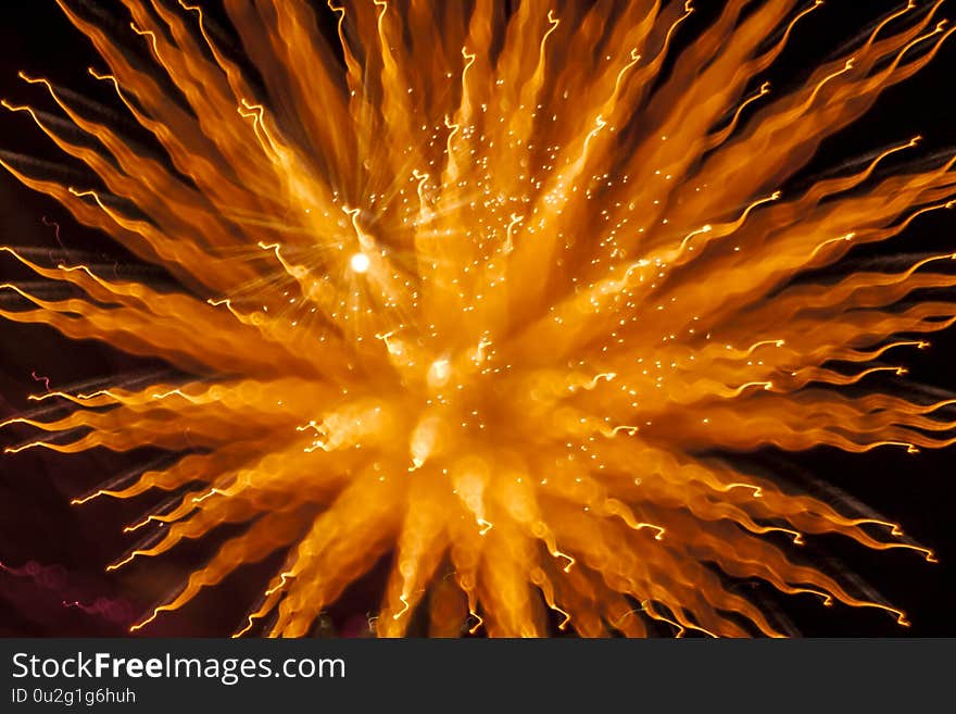 Colorful Fireworks display celebration. Fireworks light up the sky. Abstract background