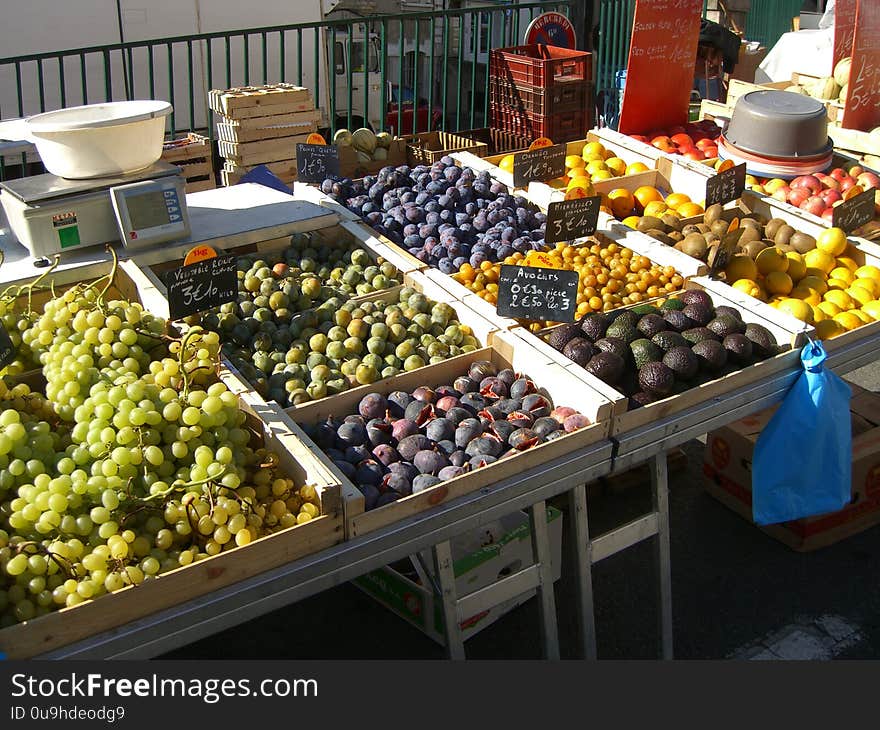 Fruit produce in a French market