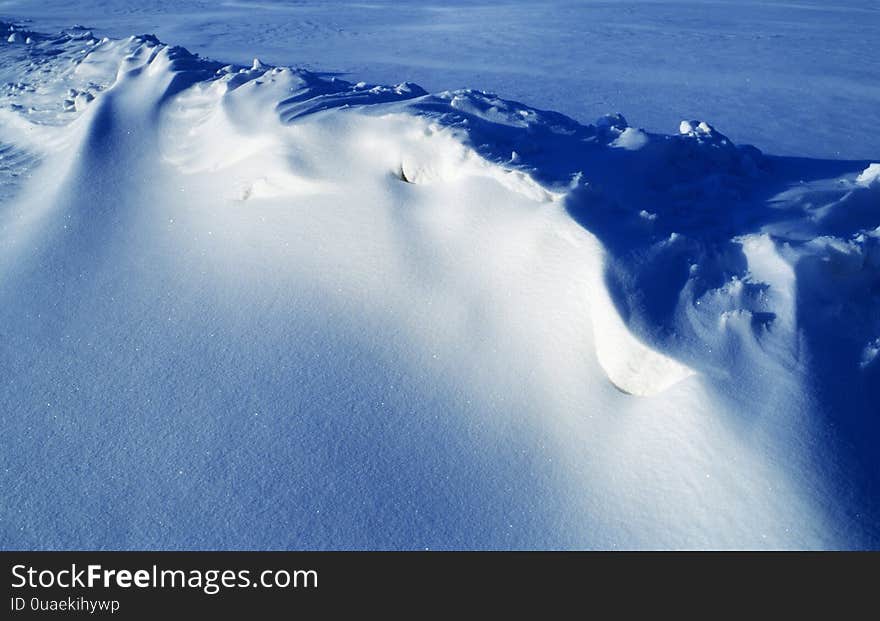 Beautiful snow background at very cold winter.