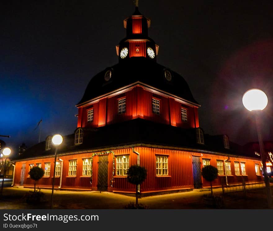 Historic Red Town Hall In LidkÃ¶ping