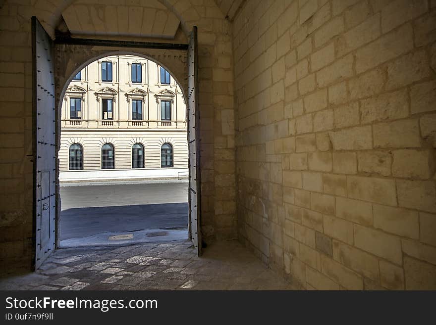 At the castle of Charles V. Lecce. Puglia. Italy