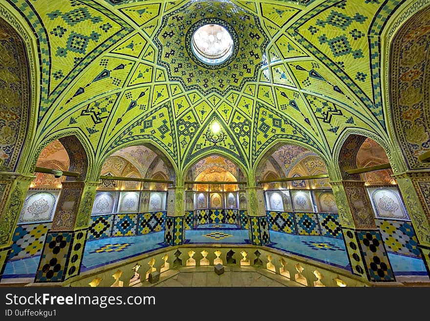 Historical bath house known as Sultan Amir Ahmed Bath, in the city of Kashan, Iran. Historical bath house known as Sultan Amir Ahmed Bath, in the city of Kashan, Iran