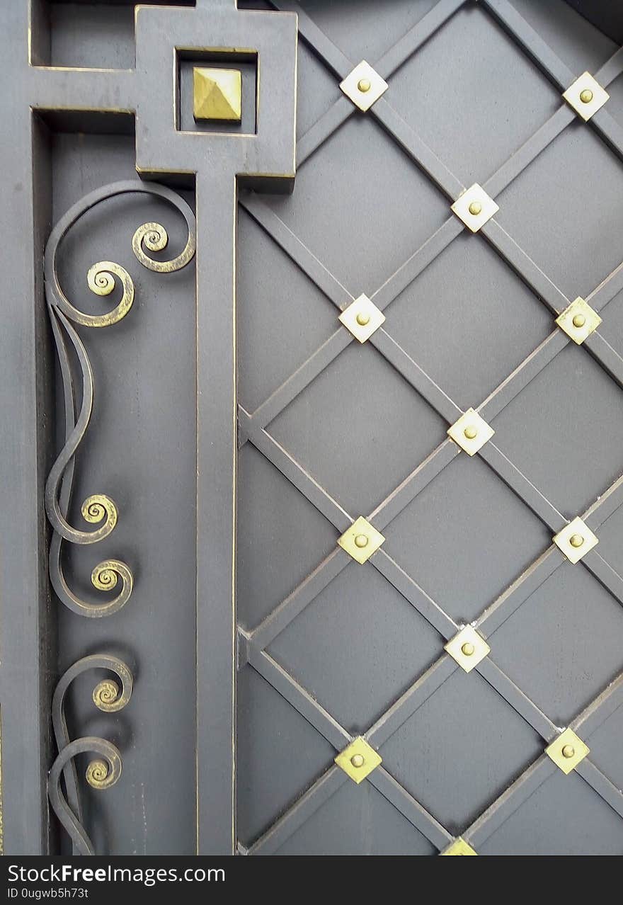 Decorative forged elements for processing modern metal gates.