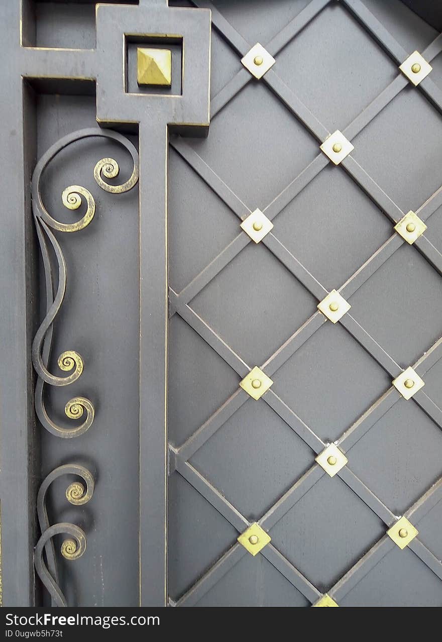 Decorative forged elements for processing modern metal gates