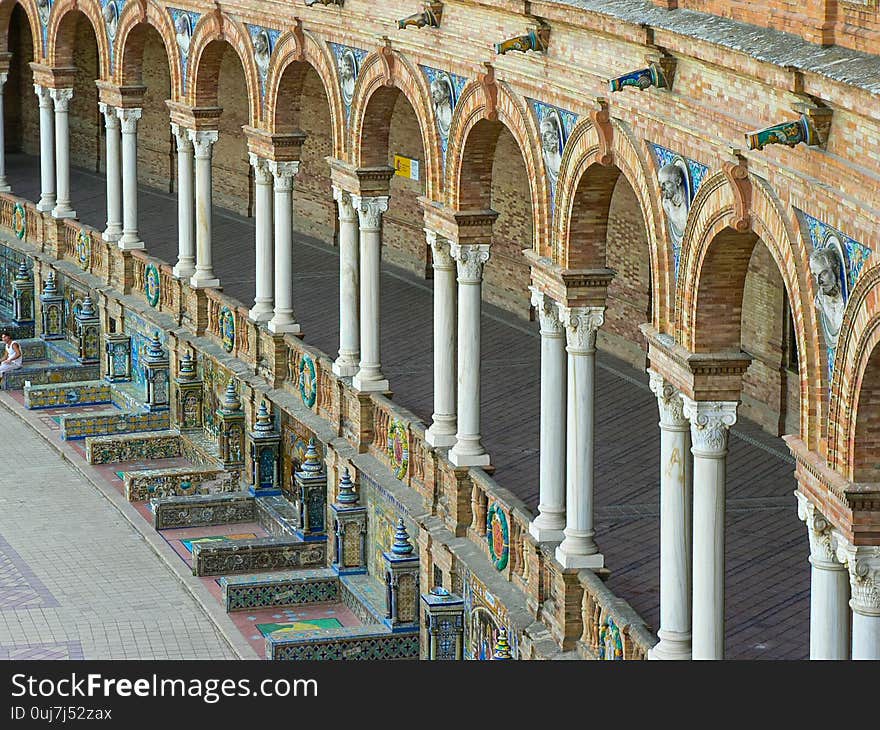 Plaza de EspaÃ±a Seville an emblematic example of the Renaissance style of Spanish architecture