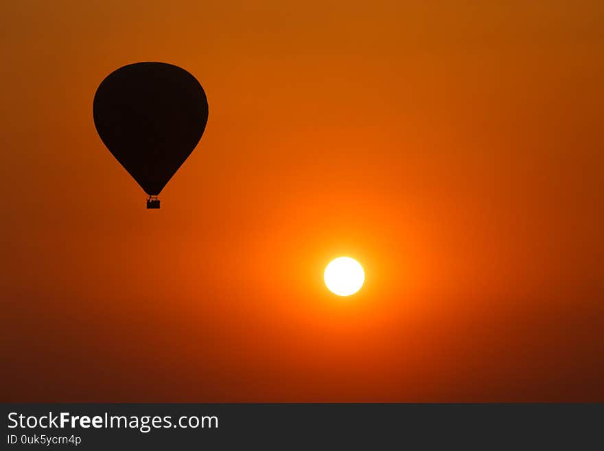 Balloons flying over the ancient pagodas