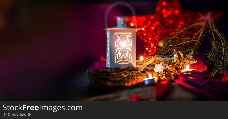 Christmas Cards Background Concepts with Candles