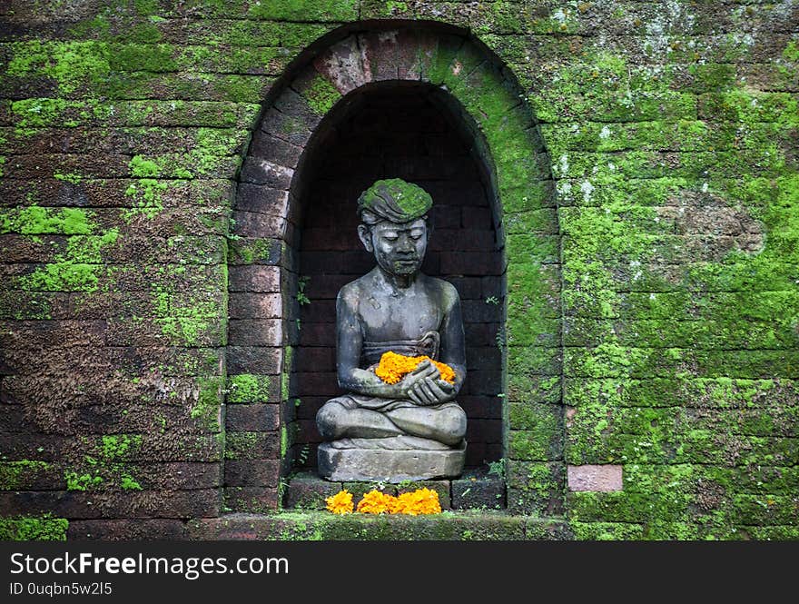 INDONESIA, BALI - JANUARY 20, 2011: Balinese traditional religious sculptures close-up.