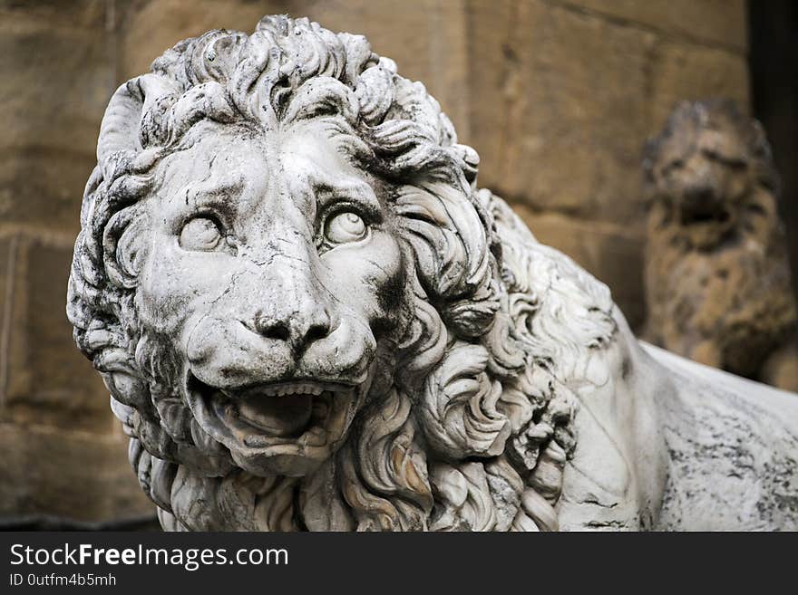 Old and beautiful statue in Florence, Italy.