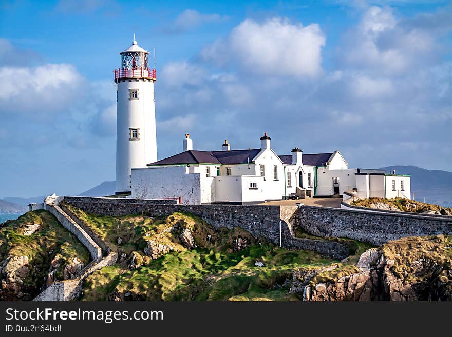 Fanad Head Lighthouse at Fanad Point in County Donegal, Republic of Ireland