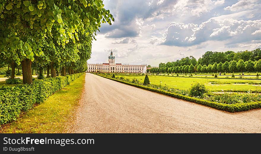 The park and royal garden of Charlottenburg palace in Berlin, Germany