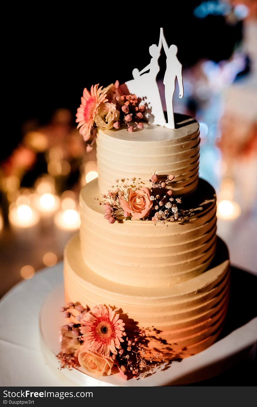 Wedding cake at the wedding of the newlyweds. Wedding cake at the wedding of the newlyweds