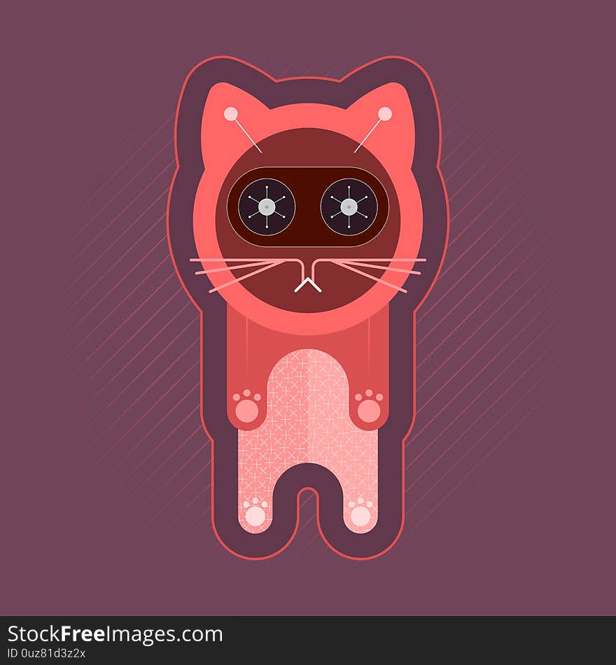 Kitten vector illustration. Design element. Kitten vector illustration. Design element