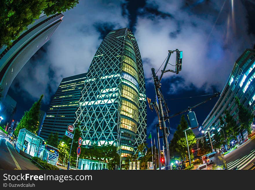 Tokyo Shinjuku of skyscrapers night view. Shooting location :  Tokyo metropolitan area