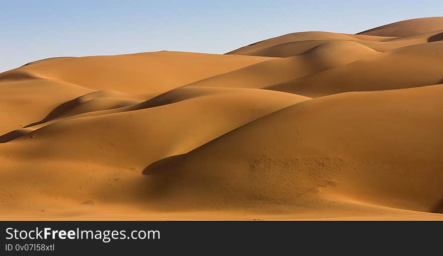 Beautiful sand dunes of Abu Dhabi western region Desert. Beautiful sand dunes of Abu Dhabi western region Desert