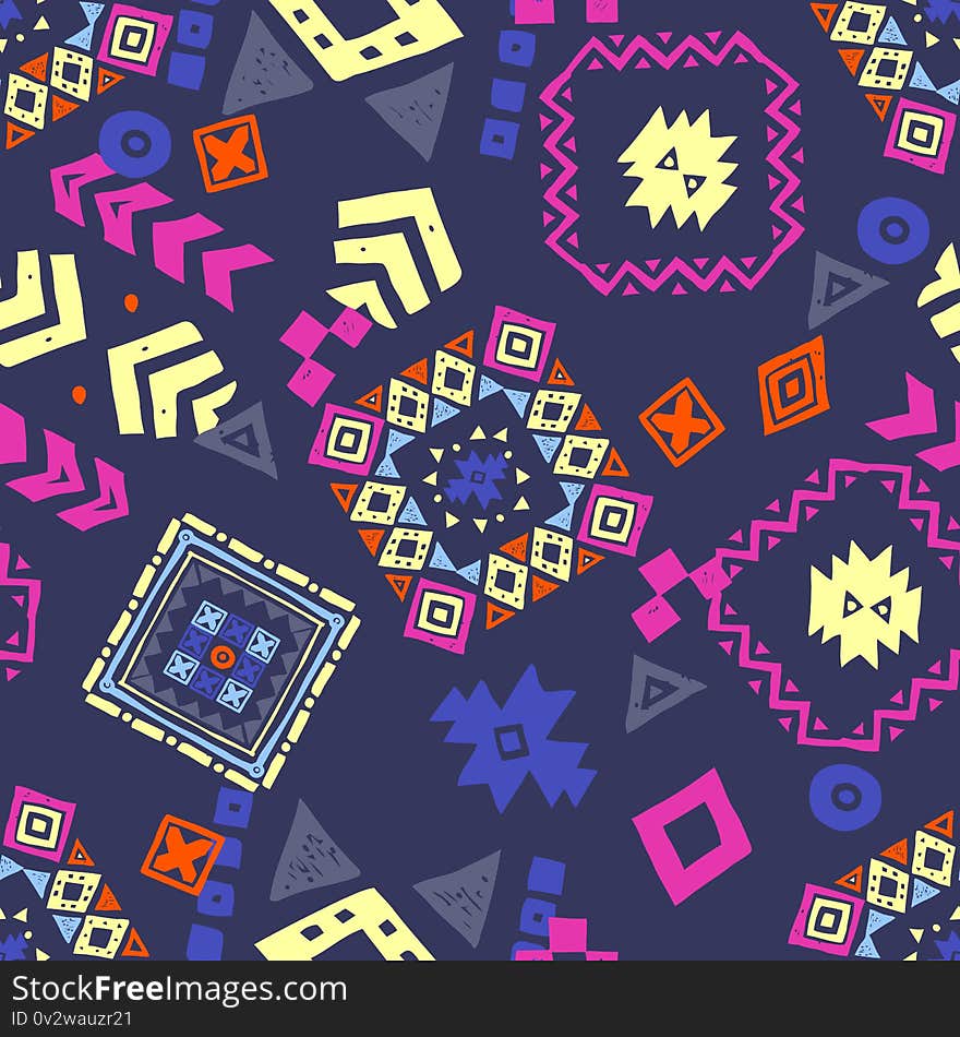 Seamless Ethnic pattern. Tribal vector abstract background