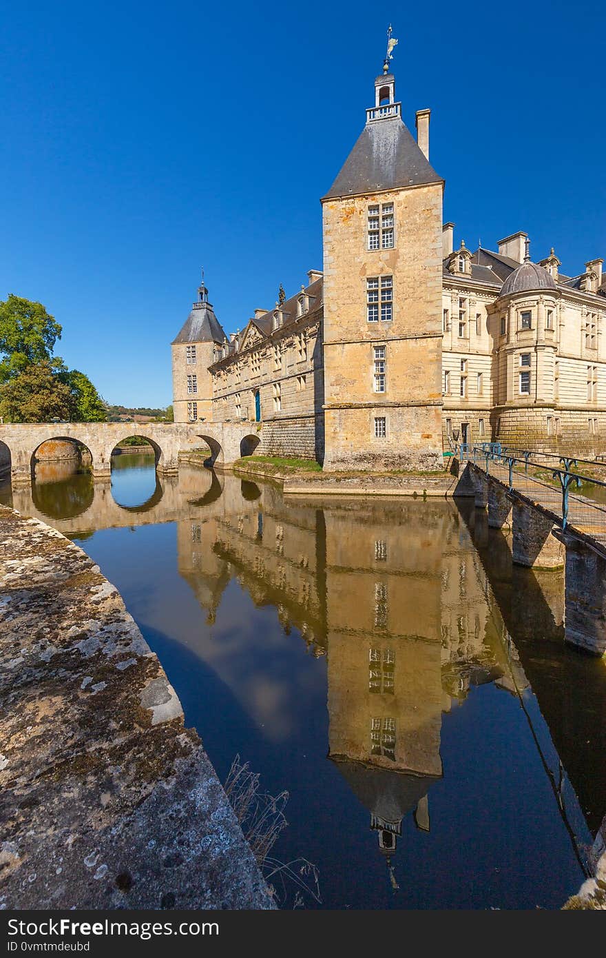 17 September 2019. View of Sully Castle in Burgundy region, France. 17 September 2019. View of Sully Castle in Burgundy region, France