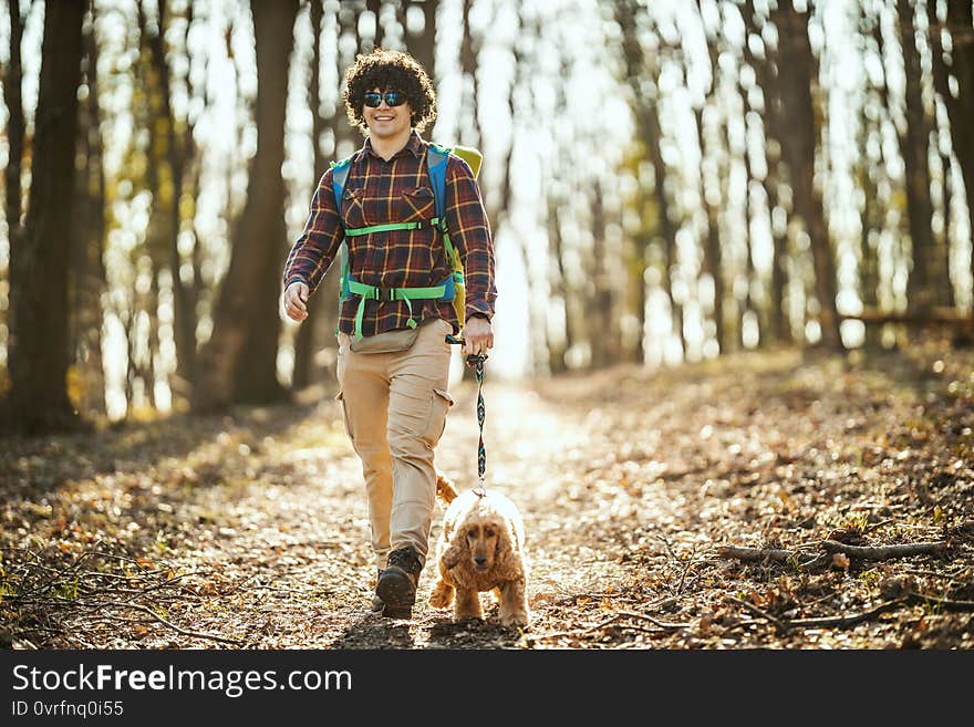 Friendship with dog in nature is priceless.