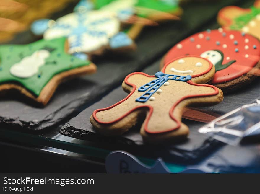 Gingerbread man in a scarf