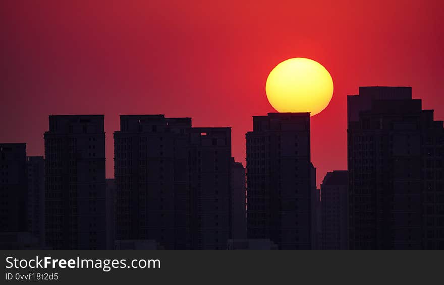 Sunset in Tianjin,China